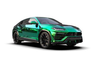 yeşil araba, koyu renkli modern araba..