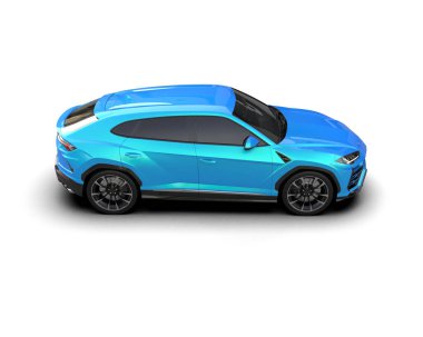 mavi modern araba - arka plan