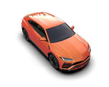 modern otomobil arka planda izole edildi