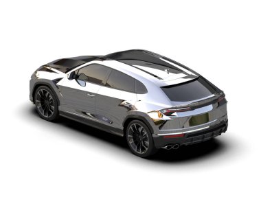 beyaz modern lüks aile elektrikli araba