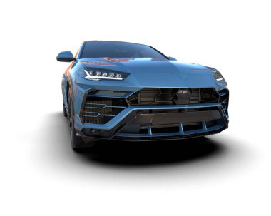 Modern spor araba - 3D illüstrasyon