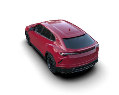 kırmızı lüks modern araba - kenar