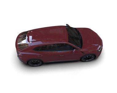 beyaz arka planda modern araba