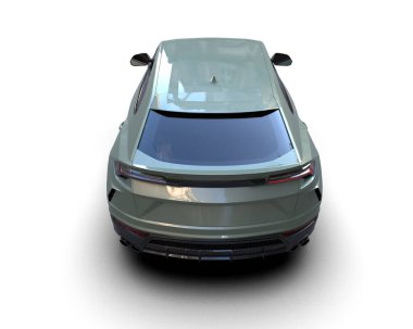 araba beyaz arkaplanda izole edildi