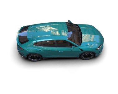 Modern spor araba - 3D illüstrasyon