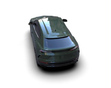 araba beyaz arkaplanda izole edildi