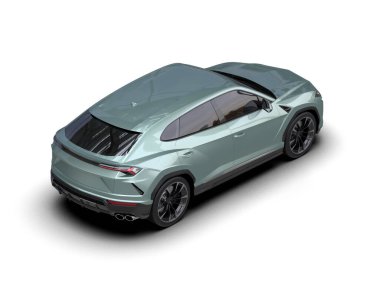 Arka planda lüks spor araba. 3d oluşturma