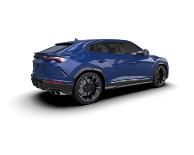 siyah lüks mavi spor araba - arka manzara