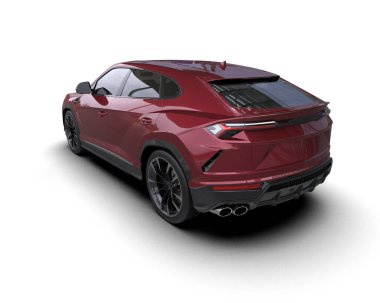 Bir spor arabanın 3 boyutlu görüntüsü - arka plan