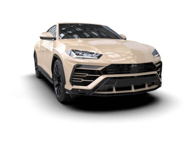 Modern spor araba - 3D illüstrasyon