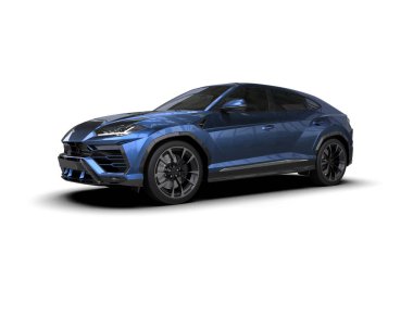 mavi lüks modern süper spor araba