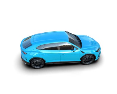 modern araba beyaz arka planda izole edilmiş.