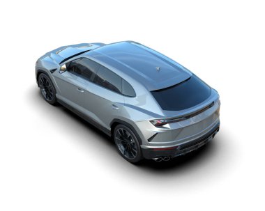 modern lüks araba beyaz arka planda izole edilmiş 3 boyutlu