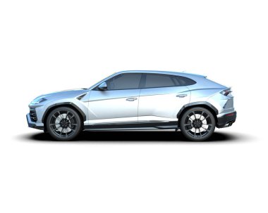 Beyaz arka planda modern şehir yolu. 3d illüstrasyon.