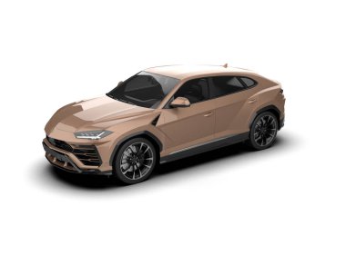 Araba arka planda izole. 3D görüntüleme - illüstrasyon