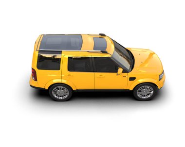 Sarı modern şehir arabası