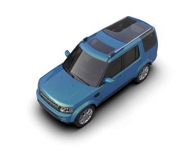 modern araba beyaz arka planda izole edilmiş.