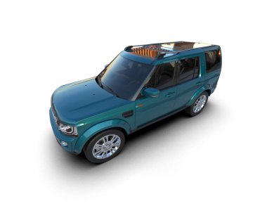 modern araba beyaz üzerine izole