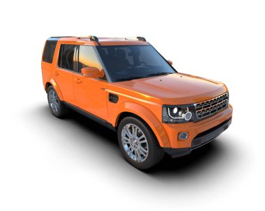 beyaz arkaplan üzerinde modern SUV