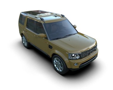 Beyaz arka planda modern lüks SUV