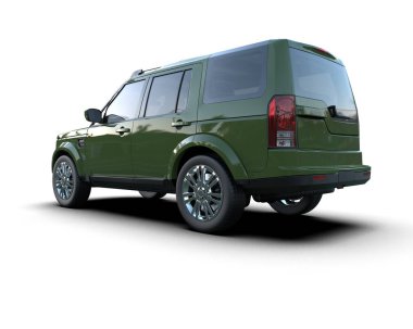 beyaz arkaplanda modern SUv