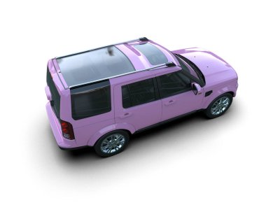 modern pembe SUV arabası