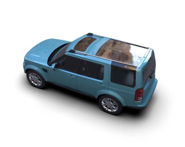 araba beyaz arkaplanda izole edildi.