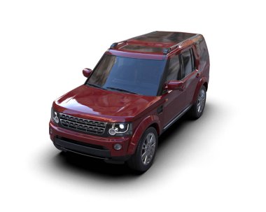 araba beyaz arkaplanda izole edildi