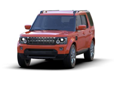 Beyaz arka plan üzerinde kırmızı Suv