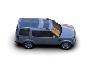 siyah modern araba - 3 boyutlu illüstrasyon