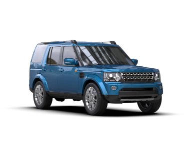 modern mavi SUV - ön görünüm