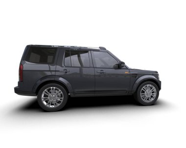 siyah modern araba - üst görünüm - ön görünüm