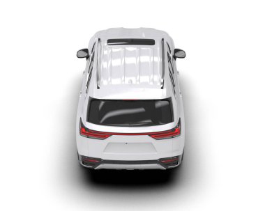 Beyaz arkaplandaki araba.