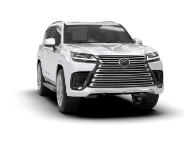 Gümüş toyota minibüs beyaz arkaplanda izole