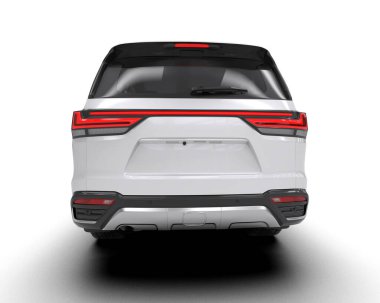 Beyaz cip beyaz bir arkaplanda izole edilmiş. 3d oluşturma