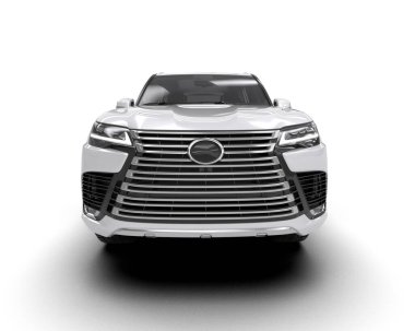 beyaz arkaplanda modern araba.