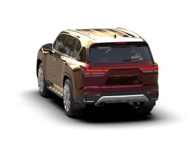 Lüks bir pikapın 3 boyutlu hali. Daha az genel bir SUV beyaz bir grupta izole edilmiş.