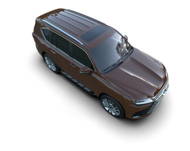 Beyaz arkaplanda 3 boyutlu araba çizimi