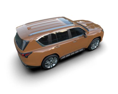 araba beyaz arkaplanda izole edildi