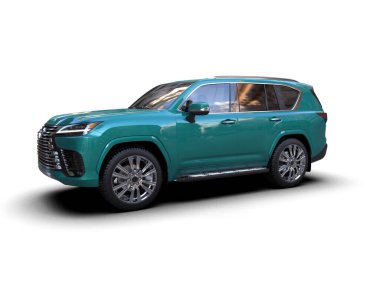 mavi lüks araba - ön manzara