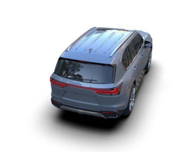 Küçük gövdeli bir araba. 3d oluşturma