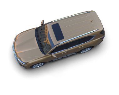 beyaz arka planı olan modern bir araba