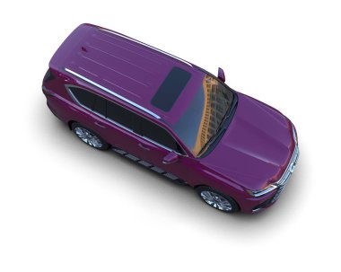 beyaz arka planda modern araba