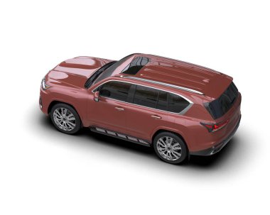 SUv beyaz arkaplanda izole edildi