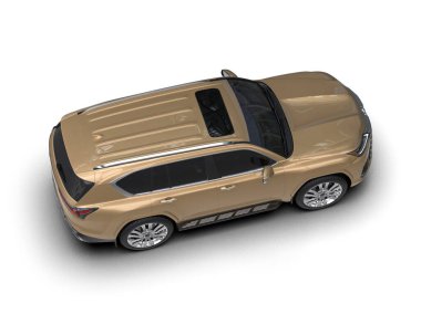 SUv beyaz arkaplanda izole edildi