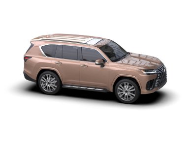 beyaz arkaplanda modern araba