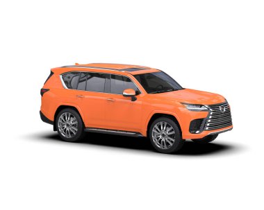 SUV - beyaz arka planda modern SUV arabası