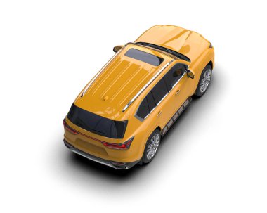 Modern şehir arabası beyazdan izole edilmiş. 3d oluşturma.