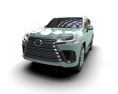 Modern şehir arka planına sahip lüks bir araba.