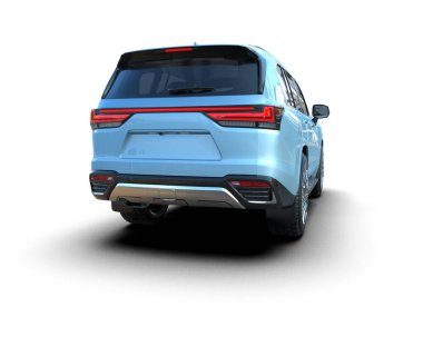 Koyu renk stüdyo arka planda daha az genel bir SUV 'un 3 boyutlu çizimi